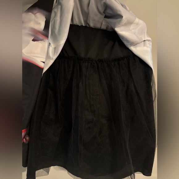 Y2K Bebe A-Line Midi Skirt, Black With Floral Print, Lined, Women’s Size 0 - Picture 3 of 5